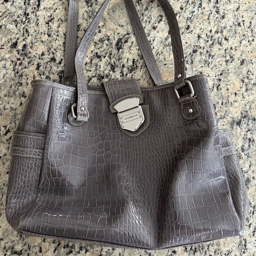 Liz Claiborne Faux Alligator Print Bag